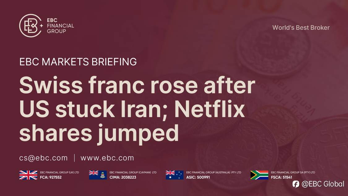 ​EBC Markets Briefing | Swiss franc rose after US stuck Iran; Netflix shares jumped