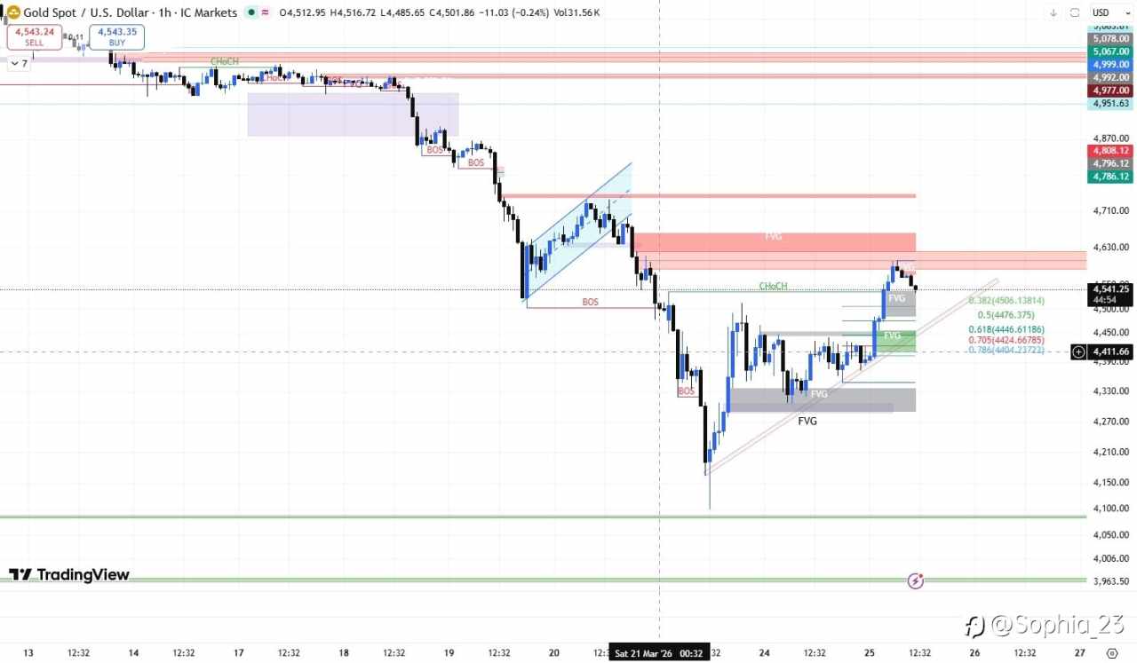 XAUUSD (Gold) – 1H SMC ANALYSISMARKET OVERVIEW: