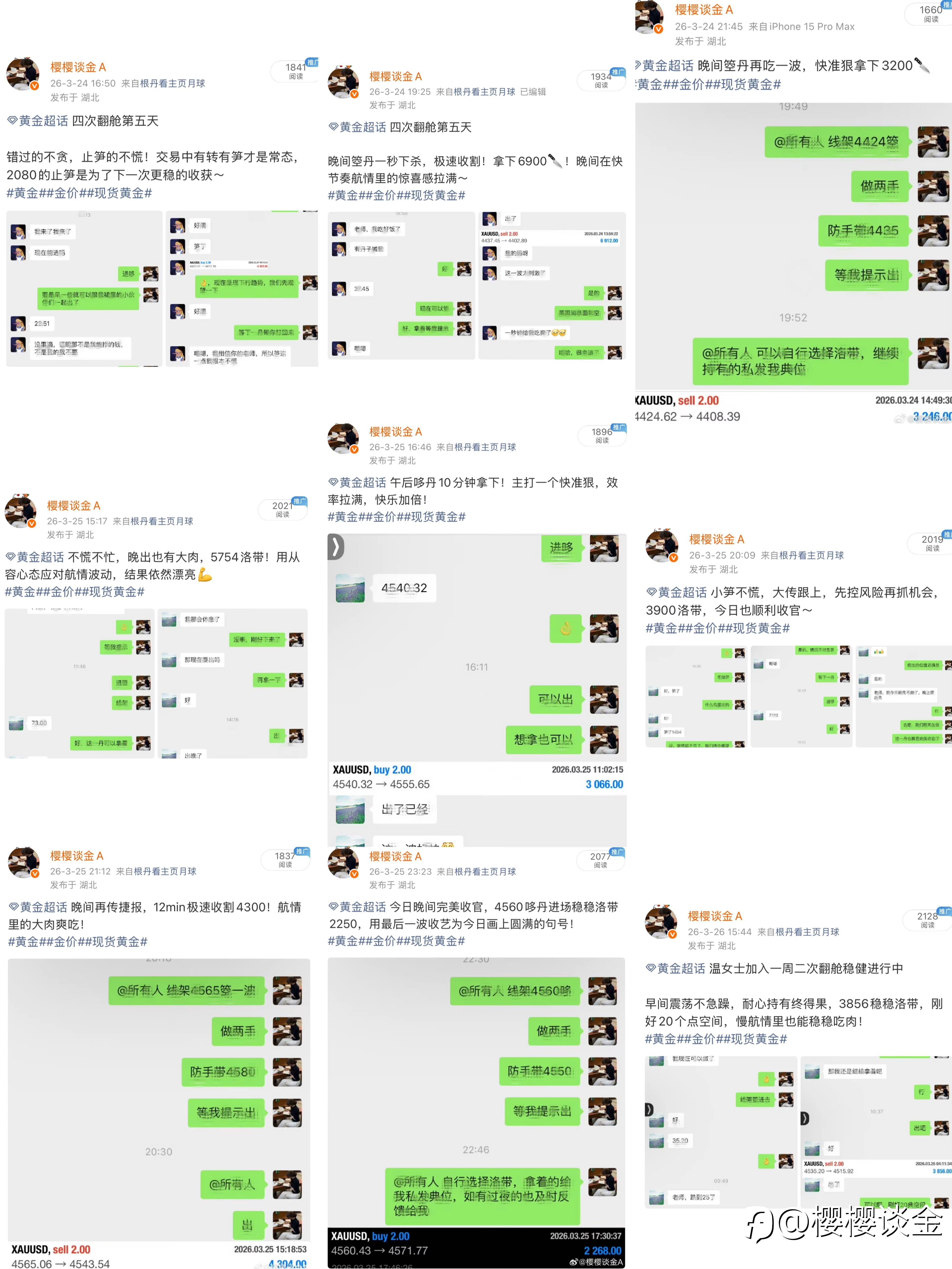 樱姐黄金交易周总结