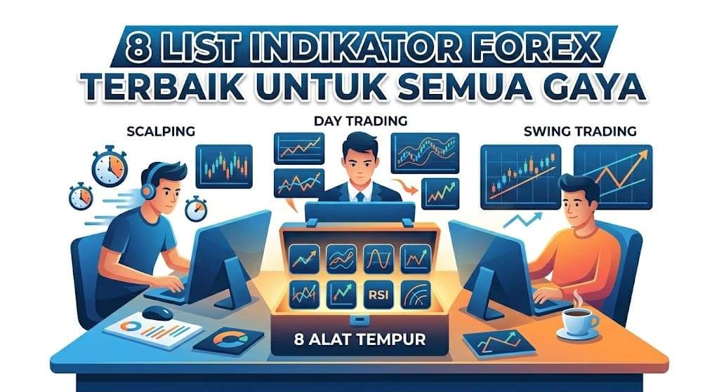 AKURAT! LIST 8 INDIKATOR FOREX TERBAIK WAJIB DIPAKAI SEMUA TRADER DARI GAYA SCALPING SAMPAI SWING!