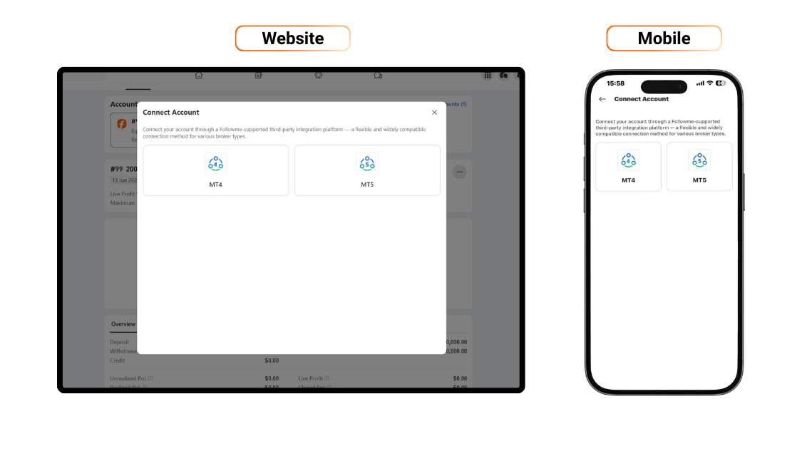 [Followme Guide] Profile: How To Connect Your Trading Account 