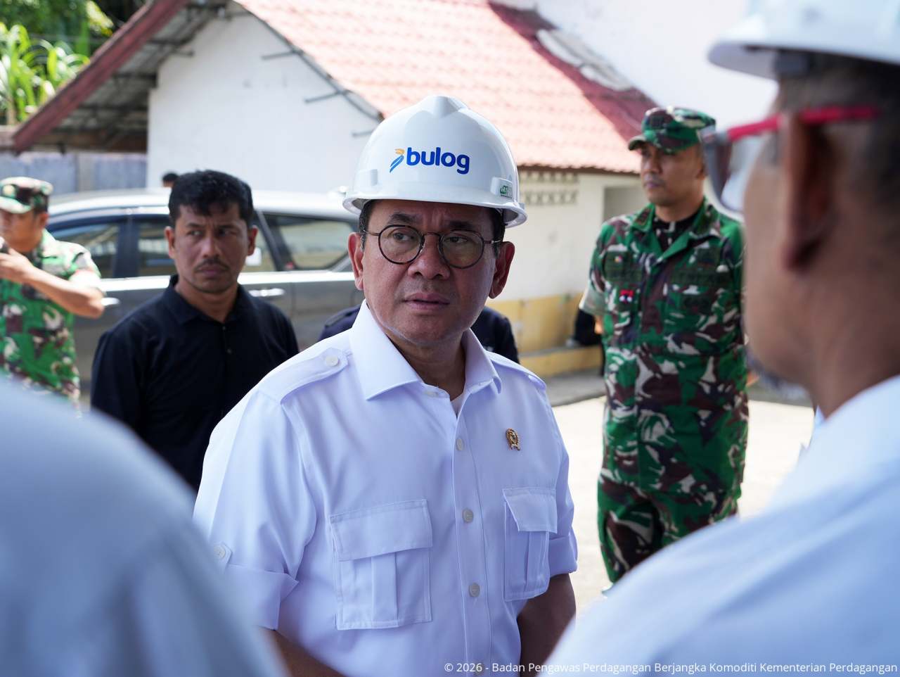 Pemantauan Ketersediaan Stok Beras di Gudang SRG Kabupaten Pidie oleh Menteri Perdagangan