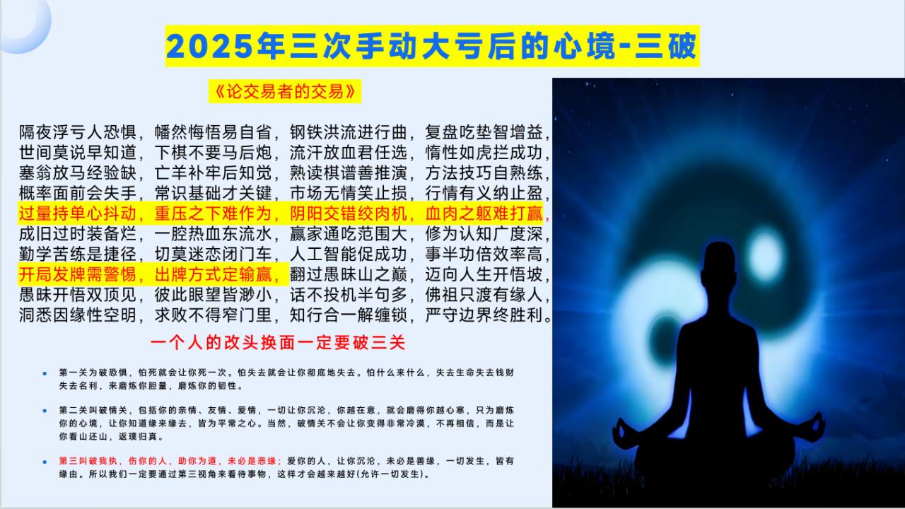 2025年度两次手工交易的失败总结PPT