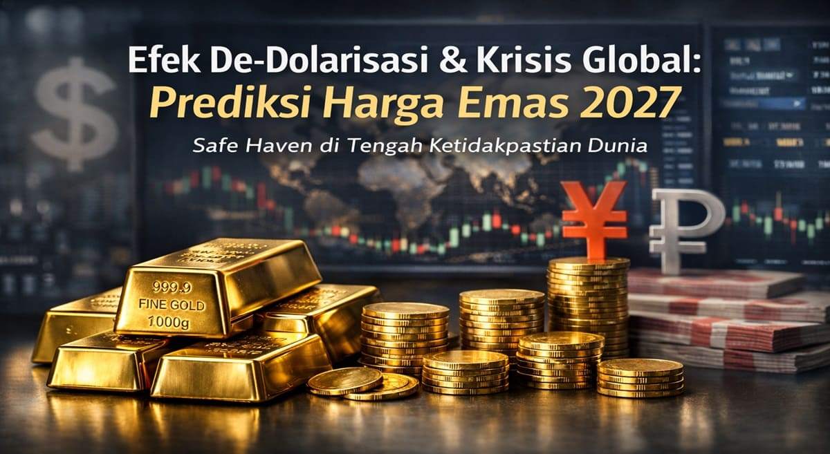 EFEK DE-DOLLARISASI DAN KRISIS GLOBAL: PREDIKSI HARGA EMAS 2027 YANG WAJIB KAMU TAHU