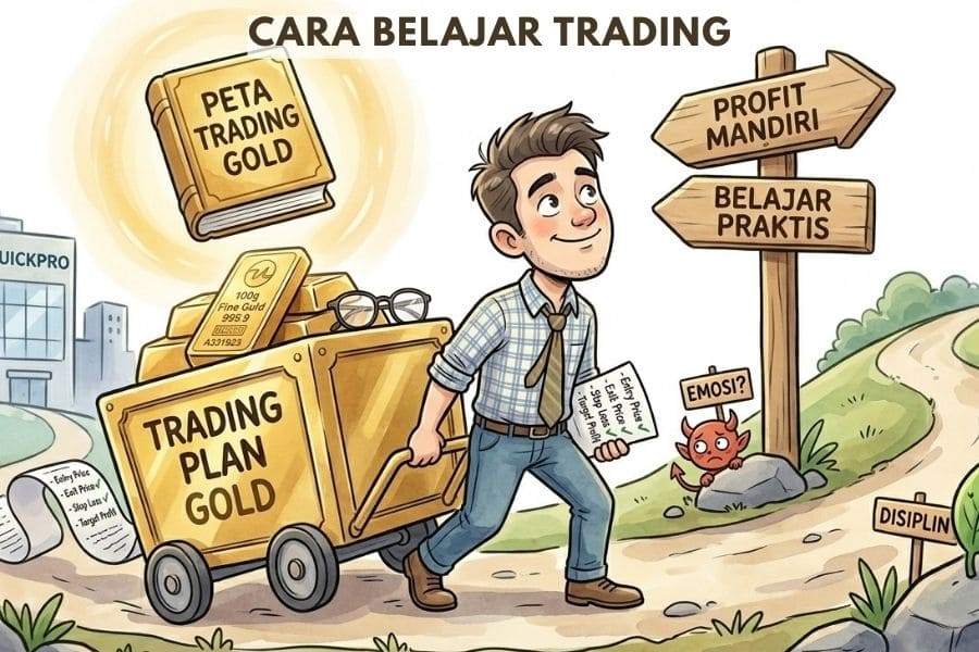 CARA BELAJAR TRADING UNTUK PEMULA: LANGKAH PRAKTIS KUASAI PASAR EMAS SAMPAI MAHIR