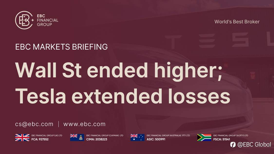 ​EBC Markets Briefing | Wall St ended higher; Tesla extended losses