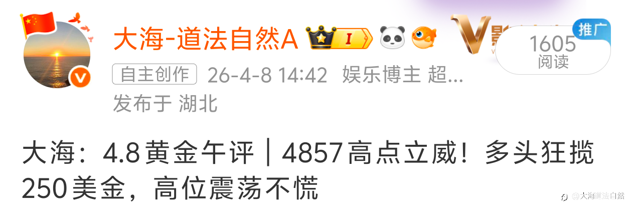 本周黄金行情复盘；