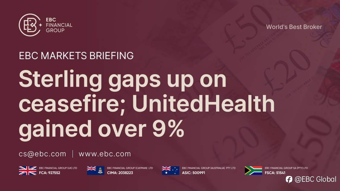 ​EBC Markets Briefing | Sterling gaps up on ceasefire; UnitedHealth gained over 9%