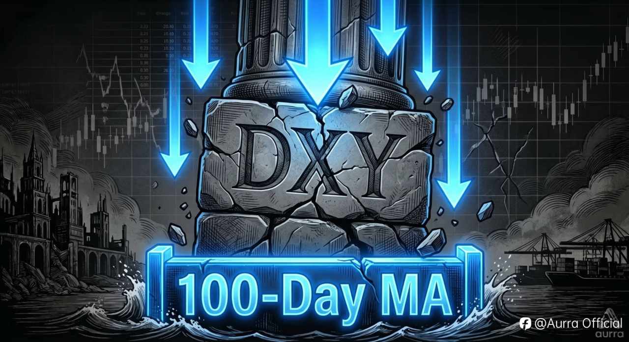 美元指数走势分析：美元测试 100 日移动均线