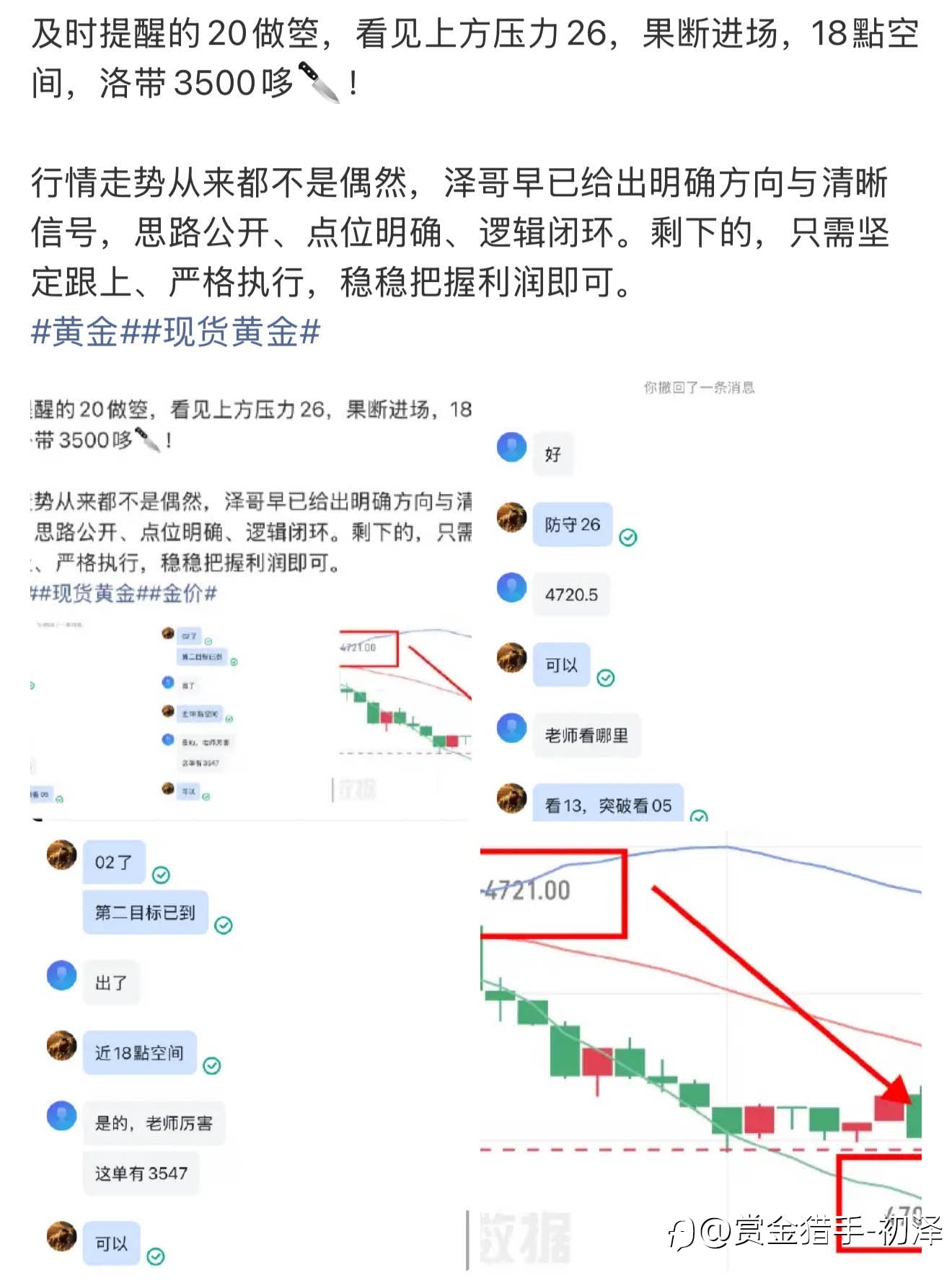 回顾周四黄金