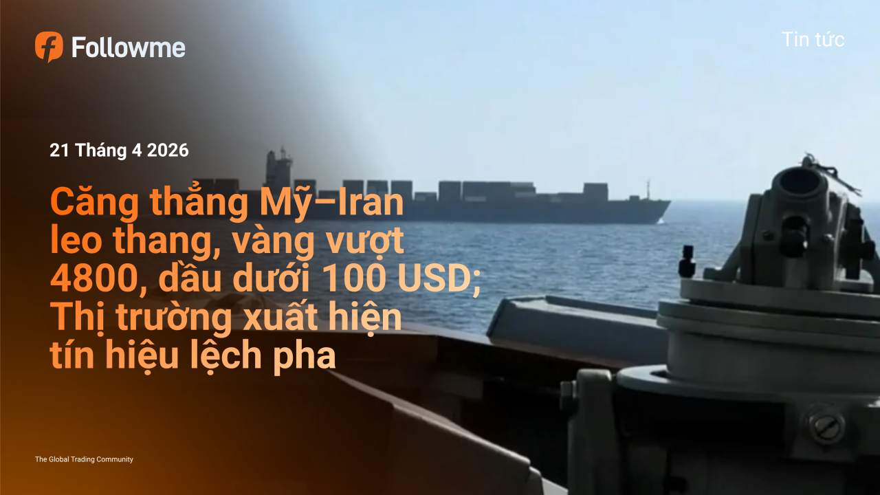 Căng thẳng Mỹ–Iran leo thang, vàng vượt 4800, dầu dưới 100 USD – thị trường xuất hiện tín hiệu lệch pha