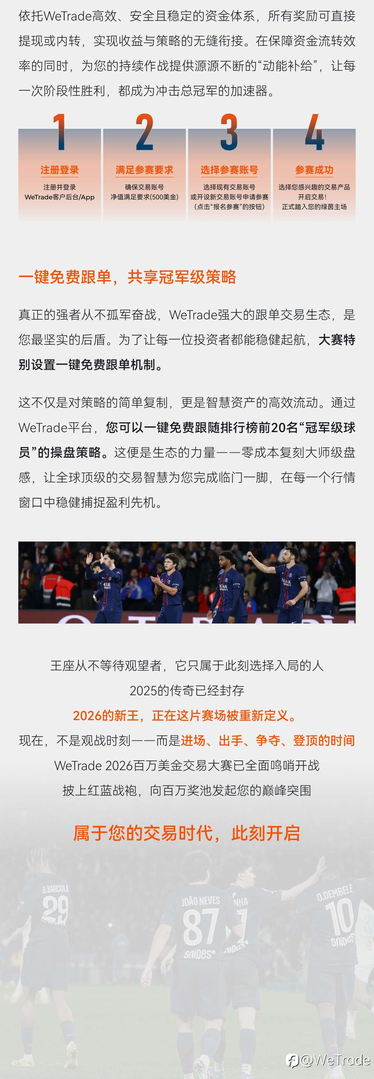 巅峰对决开启！WeTrade 2026 百万美金交易大赛今日全球开赛