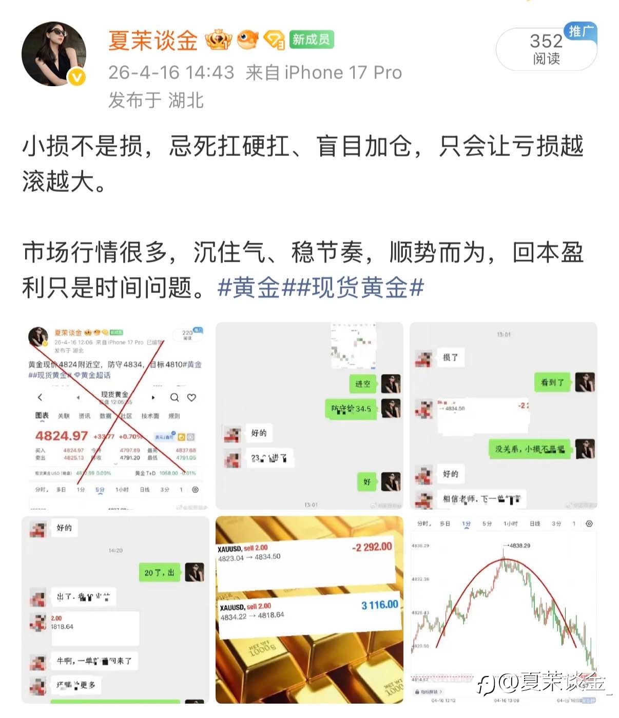 4.16周四黄金战绩