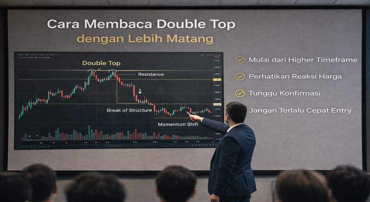 JANGAN HAFALIN BENTUKNYA: PAHAMI KENAPA DOUBLE TOP CANDLE SERING GAGAL DI TIMEFRAME KECIL