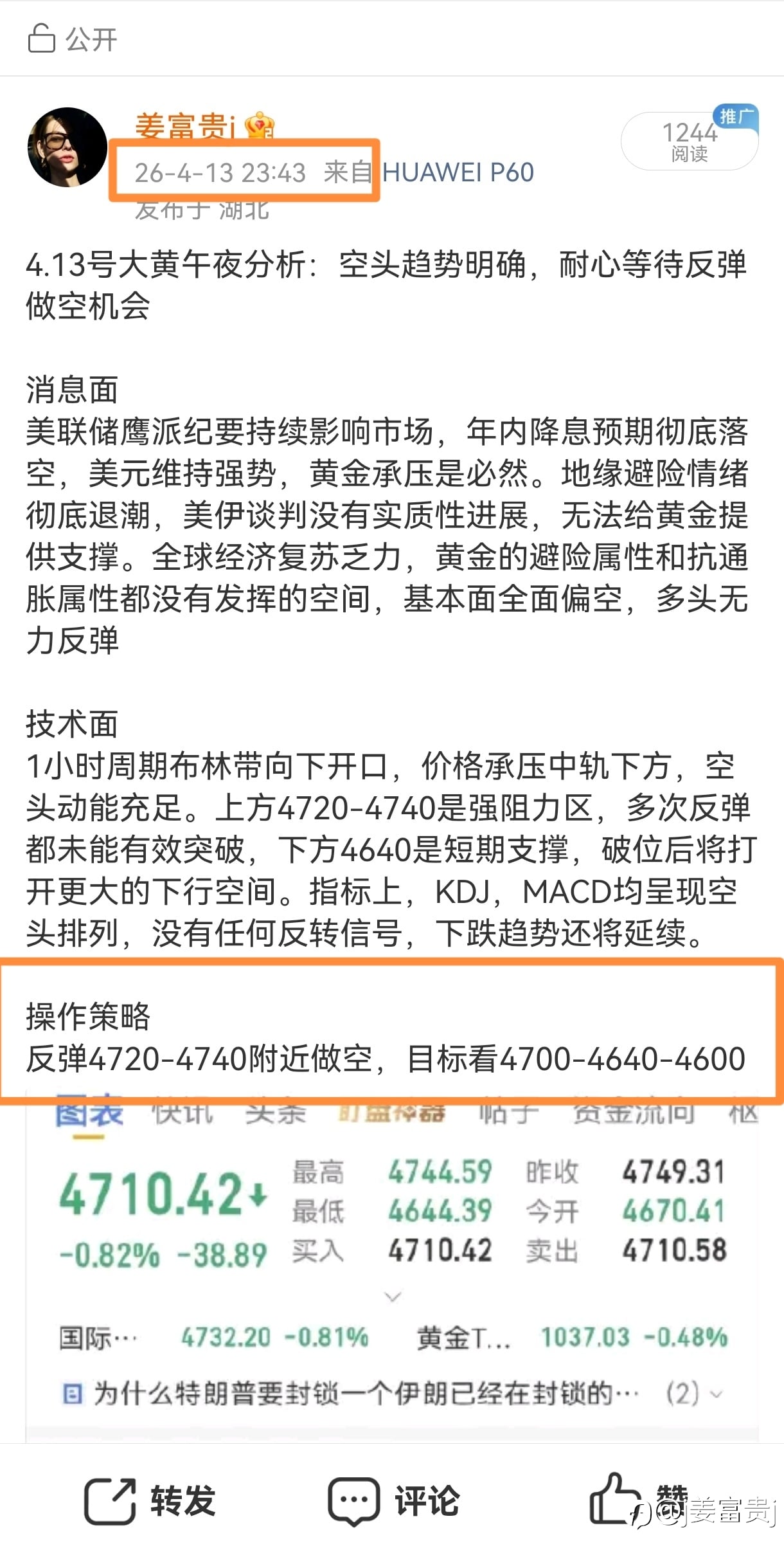 空单进场就是赚