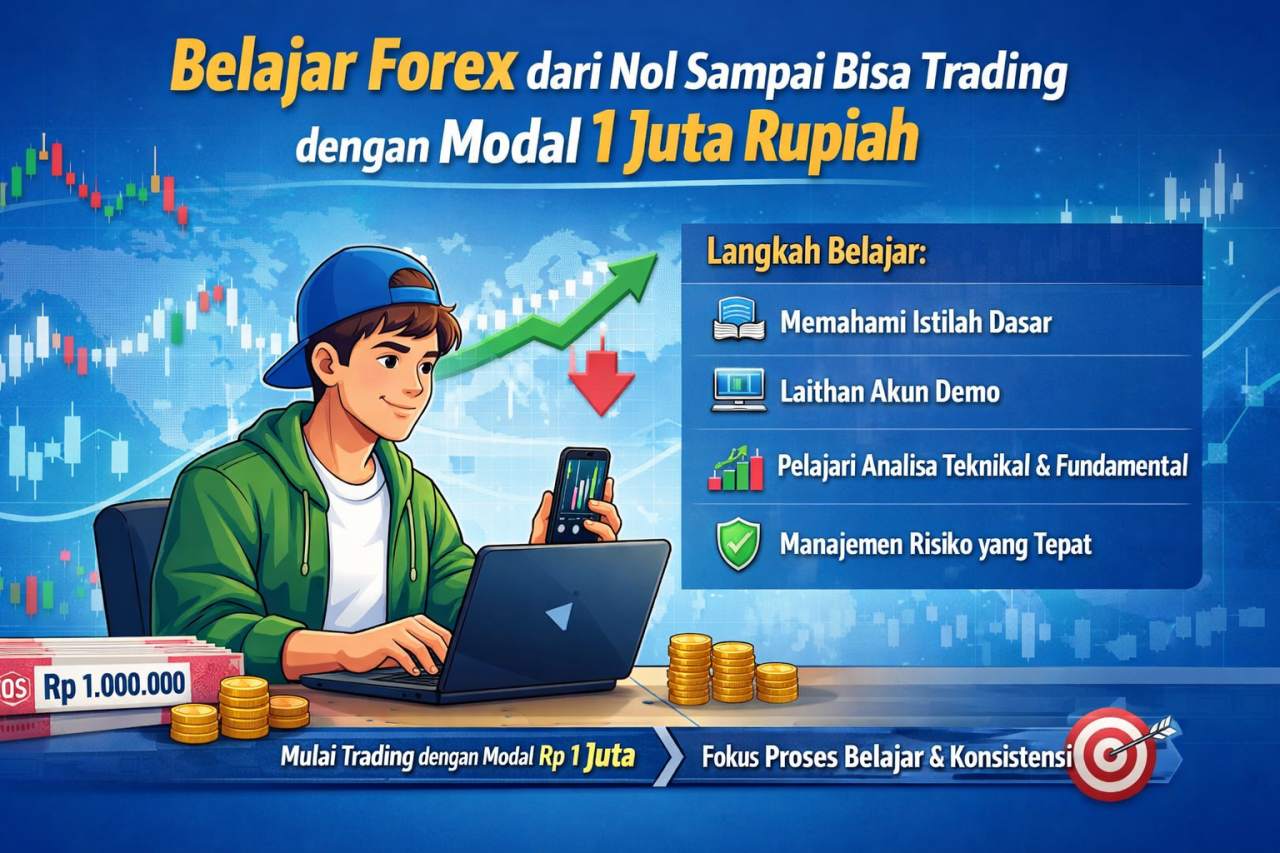 Belajar Forex dari Nol Sampai Bisa Trading dengan Modal 1 juta Rupiah
