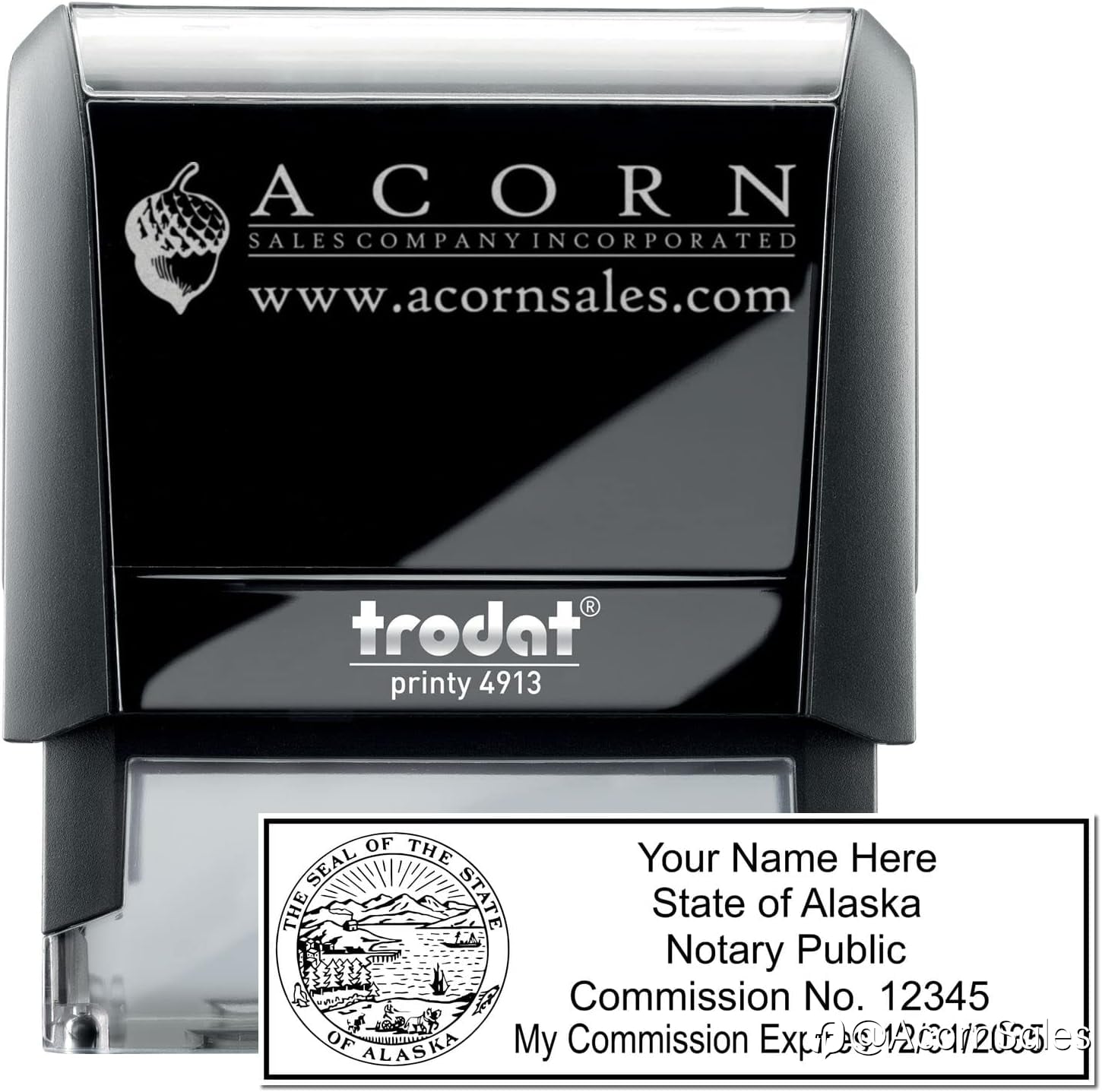 Acorn Sales Self Inking Alaska Notary Stamp – Reliable, Professional & State Approved Notary Solution