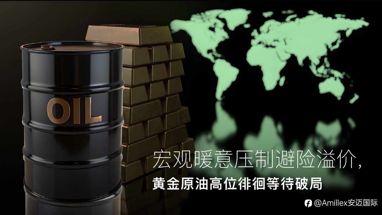 Amillex安迈每日汇评｜宏观暖意压制避险溢价，黄金原油高位徘徊等待破局