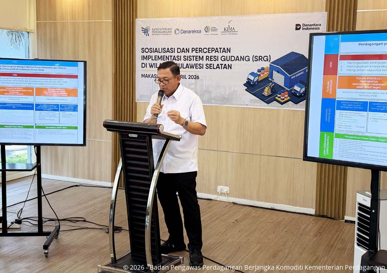 Bappebti Dorong Percepatan Implementasi Pengembangan Sistem Resi Gudang (SRG) di Sulawesi Selatan