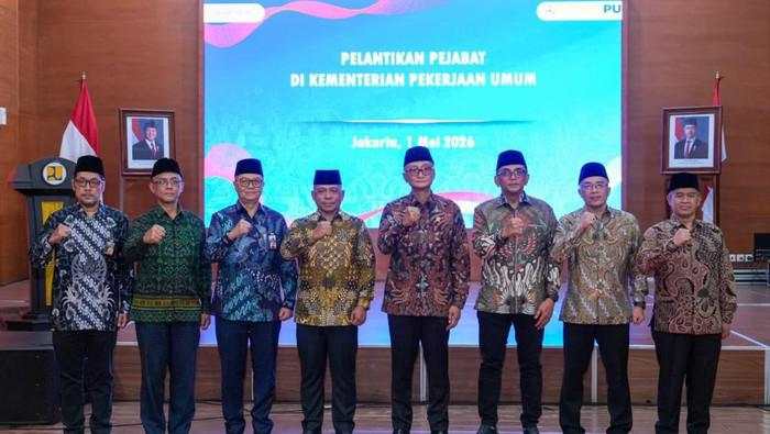 Menteri PU Lantik 7 Pejabat Eselon I, Purnawirawan TNI Jadi Dirjen SDA