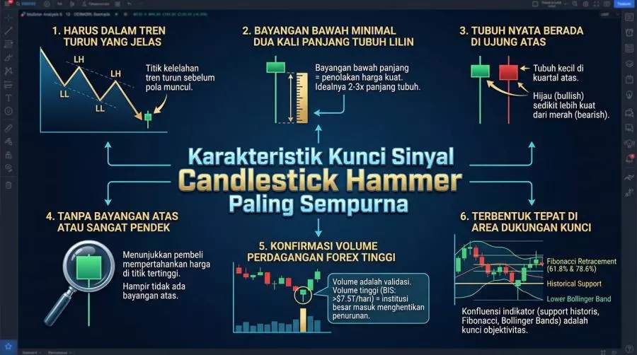 INI DIA CIRI UTAMA SINYAL HAMMER CANDLESTICK PALING SEMPURNA UNTUK PROFIT MAKSIMAL