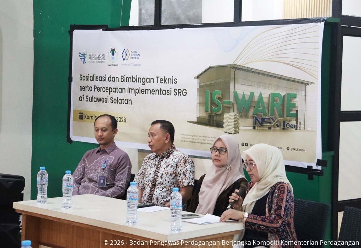 Bappebti Selenggarakan Bimbingan Teknis Sistem Resi Gudang (SRG) Bagi Pelaku Usaha Rumput Laut di Sulawesi Selatan