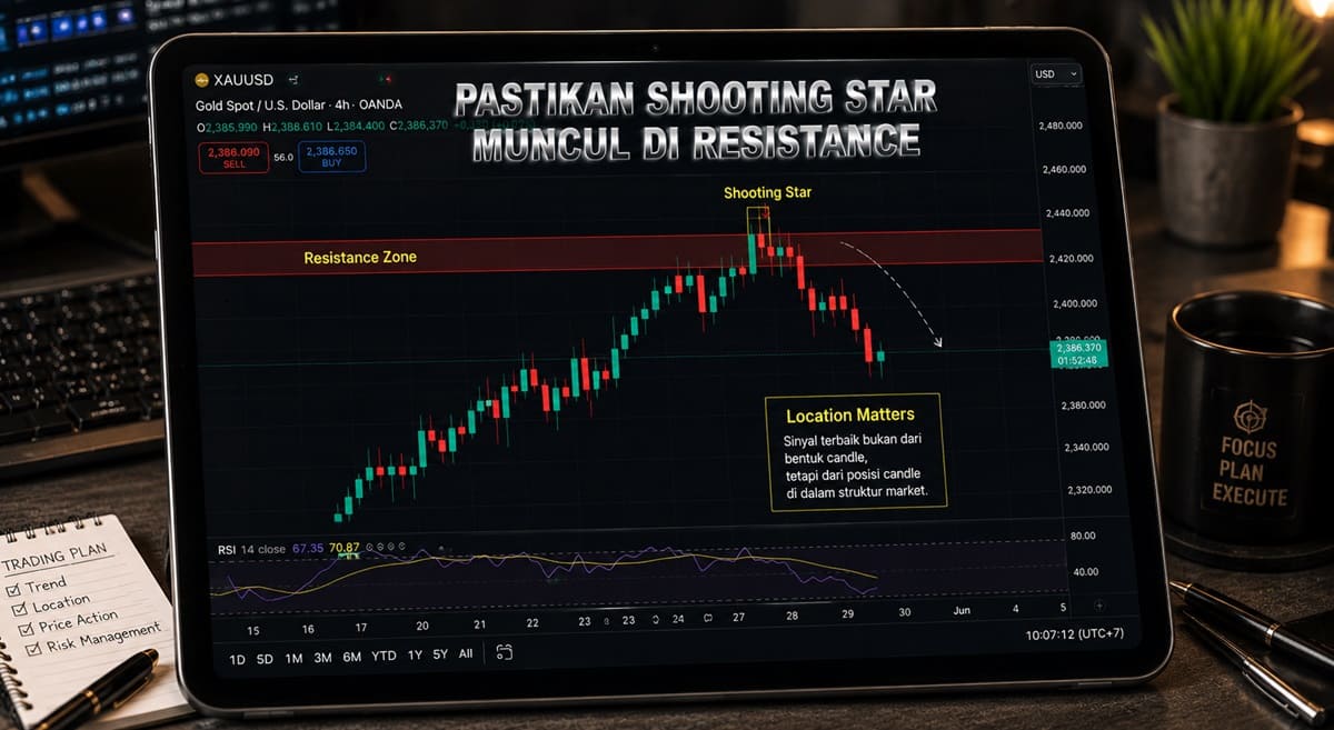 ANTI BONCOS! 3 ATURAN MAIN SAAT CANDLE SHOOTING STAR MUNCUL DI CHART