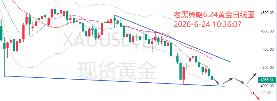 老黑策略：6.24外汇、黄金、原油分析策略