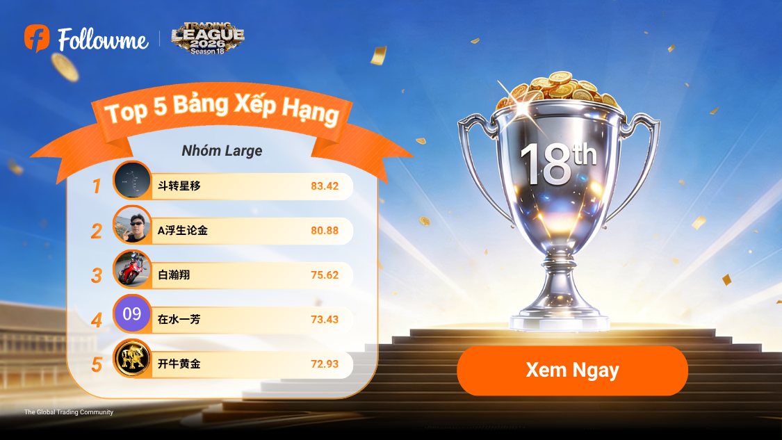 Cập nhập bảng xếp hạng Giải đấu Trading Followme S18!