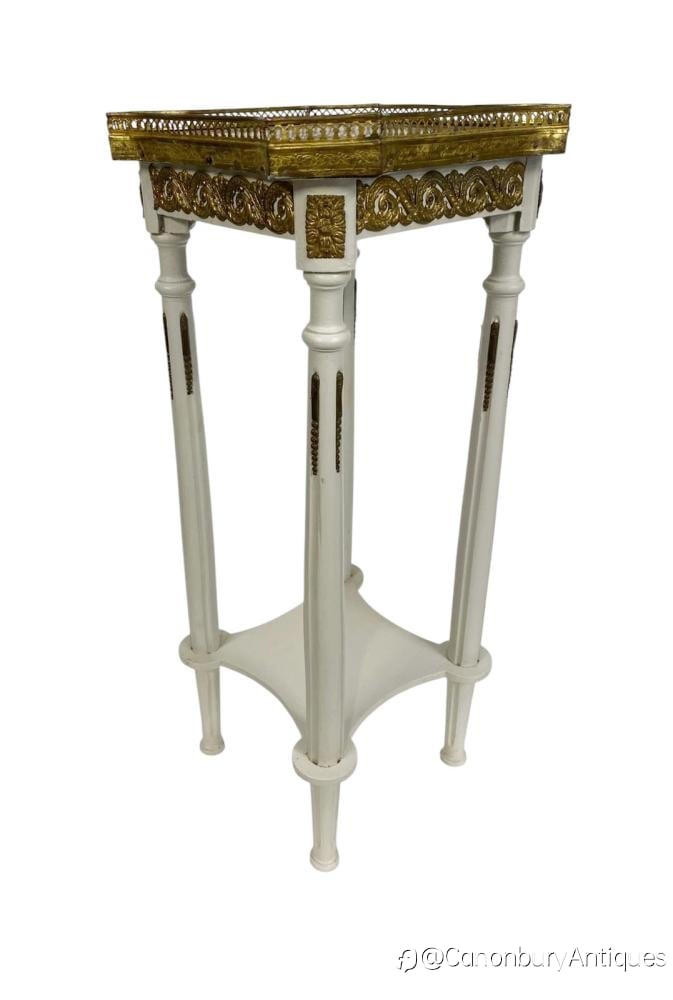 French Painted Pedestal Stand Table Belle Epoque 1880 – Timeless French Elegance for Distinguished Interiors