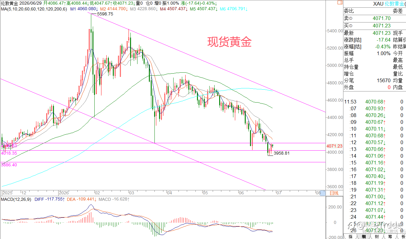 2026年6月29日|每日汇评-策略分析|王萍：黄金有概率止跌了