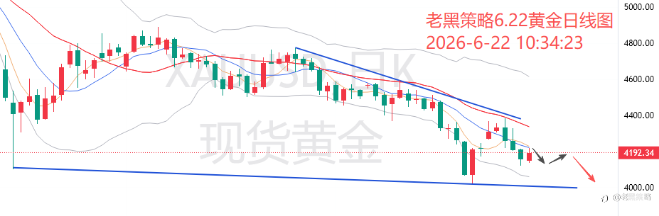 老黑策略：6.22外汇、黄金、原油分析策略