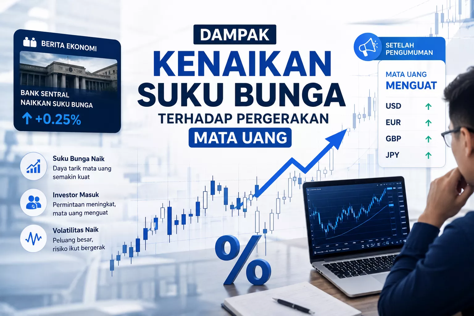 BERITA TRADING FOREX: EFEK KENAIKAN SUKU BUNGA PADA PERGERAKAN FOREX!