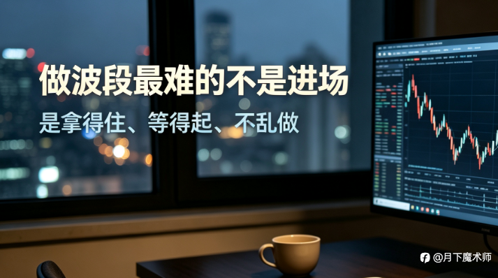做波段最难的不是进场：是拿得住、等得起、不乱做