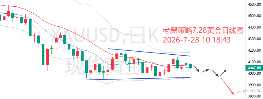 老黑策略：7.28外汇、黄金、原油分析策略