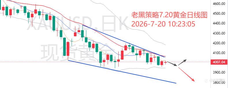 老黑策略：7.20外汇、黄金、原油分析策略