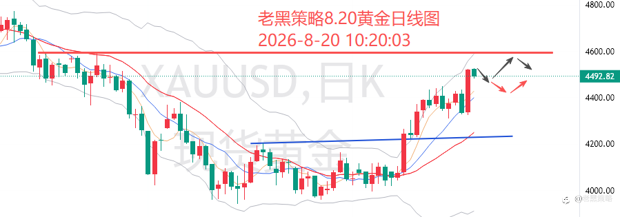 老黑策略:8.20外汇、黄金、原油分析策略