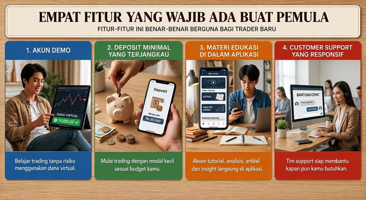 PILIHAN TERBAIK PENGGUNA: REKOMENDASI APLIKASI TRADING UNTUK PEMULA YANG AMAN & SIMPLE