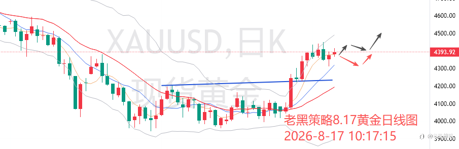 老黑策略：8.17外汇、黄金、原油分析策略